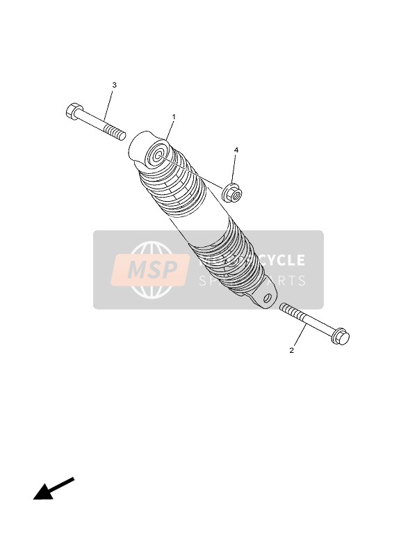 Yamaha YN100 NEOS 2003 Suspensión trasera para un 2003 Yamaha YN100 NEOS